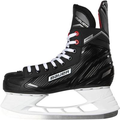 BAUER Herren Eishockey-Schlittschuhe "Complet Pro Skate", Größe 47 in Schwarz/Rot/Weiß