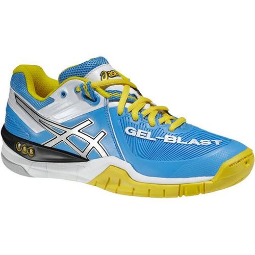 ASICS Damen Handballschuhe Damen Hallen Handballschuh Gel Blast 6, Größe 39 in Blau