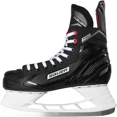 BAUER Herren Eishockey-Schlittschuhe Complet Pro Skate, Größe 45 ½ in Schwarz/Rot/Weiß
