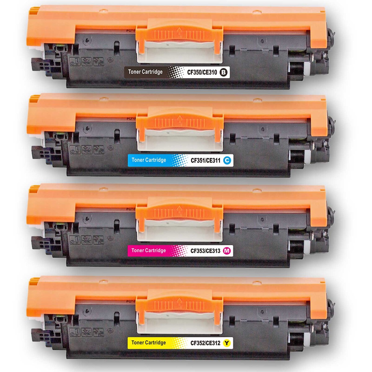 Kompatibel HP 126A BK / CE310A, 126A C / CE311A, 126A M / CE313A, 126A Y / CE312A Sparset 4 Toner alle Farben von D&C Image