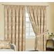 Householdfurnishing Redy Made Luxury Jacquard Fully Lined Curtain Pair Pencil Pleat With Free Tie Backs (Gold Curtain, 66" x L 72")