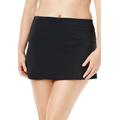 Plus Size Women's Side Slit Swim Skirt by Swimsuits For All in Black (Size 34)