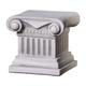 gartendekoparadies.de Solid Stone Figurine Pedestal for Sculptures, Height 23 cm, 19 x 22 cm, Grey, Weight 17 kg, Made of Cast Stone, Frost-proof