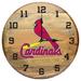 Imperial St. Louis Cardinals Oak Barrel Clock
