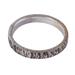 Rough and Smooth,'Textured Unisex Silver 950 Band Ring'