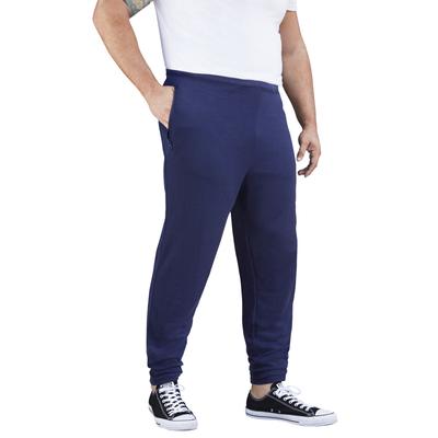 Men's Big & Tall Jersey Jogger Pants by KingSize in Navy (Size 3XL)