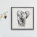 Viv + Rae™ Knepp Lonely Elephant Framed Art Paper in Black/White | 18 H x 18 W x 1.5 D in | Wayfair 8C995B597490470CADF430948CA78B68