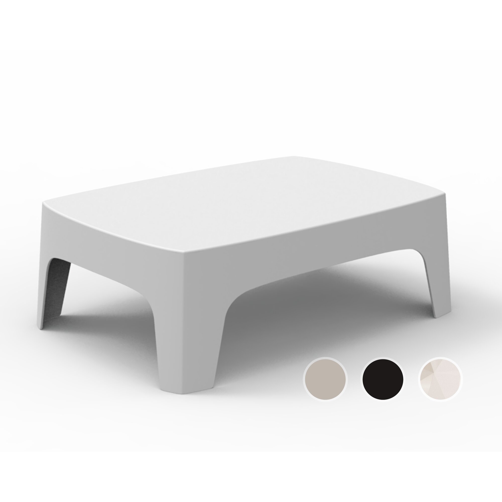 Vondom »SOLID« Outdoor Beistelltisch 100x35x70cm / Basic matt / Black