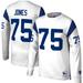 Men's Mitchell & Ness Deacon Jones White Los Angeles Rams Throwback Retired Player Name Number Long Sleeve Top