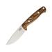 Bark River North Country EDC Bocote Fixed Blade Knife 3.5in A2 Tool Steel Standard Edge Satin Brown Bocote Wood Handle 02-214WB