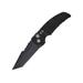 Hogue EX-A01 3.5in Automatic Folder Tanto Blade Black Kote G-10 FrameG-Mascus Black 34129