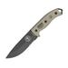 Esee Model 5 Serrated Tactical Fixed Blade Knife 5.25in 1095 Carbon Steel Partially Serrated Canvas Micarta Handle ESEE-5-S-TG