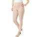 Plus Size Women's Faux Suede Legging by Roaman's in Soft Blush (Size 2X) Vegan Leather Stretch Pants