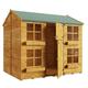 BillyOh Kids Playhouse 7x5 Wooden Play House with Picket Fence for the Garden Outdoor Toys Gingerbread Max with Floor, Roof & Felt Included (Without Internal Bunk)