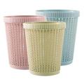 Plastic Trash Can, Hollow Garbage Bin Storage Basket with Built-in Garbage Bag Box Coverless Waste Paper Bins Rubbish Bin for Home Office