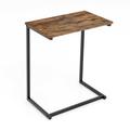 Costway C-shaped Industrial End Table with Metal Frame