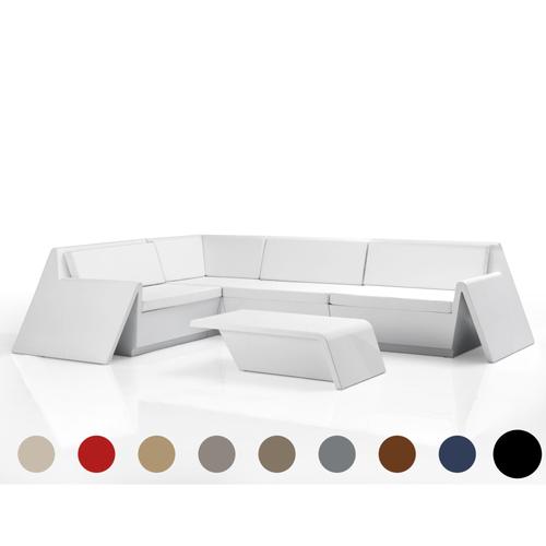 Vondom »REST« Outdoor Modul Eckmodul / Basic matt / Red / B 94 x H 74 x T 94 cm