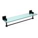 Orren Ellis Haranu Wall Shelf Glass/Metal in Black | 5.3 H x 22 W x 5.7 D in | Wayfair 8D8716821CE84B6EA110A0BB09E0EECF