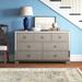 Lark Manor™ Maineville 7 Drawer 57" W Double Dresser Wood in Gray | 34 H x 57 W x 15 D in | Wayfair D0461E9690E44FE9B307454545C382DB