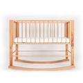 Cradle Dreamer Simple with Mattress Swings Front-Back Direction Solid Beech Wood (Natural Beech Wood)