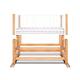 Cradle Dreamer Premium with Mattress Swings Front-Back Direction and Sideways Solid Beech Wood (White and Beech)