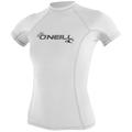 O'Neill Wetsuits Women's Basic Skins Short Sleeve Sun Shirt T, White, XS