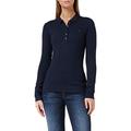 Tommy Hilfiger - Long Sleeve Top - Tommy Hilfiger Women - Polo Shirt - Women's Heritage Long Sleeve Slim Polo Shirt - Midnight - Size M