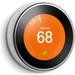 Google Nest Learning Thermostat (3rd Generation, Polished Steel) T3019US