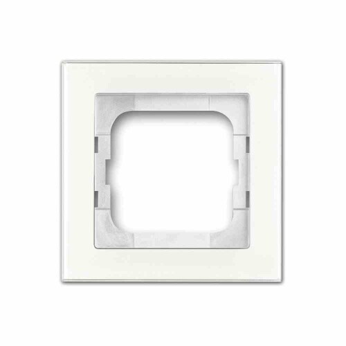 Busch-Jaeger AXCENT Rahmen, 1f, studioweiß, glänzend, Glas, geeignet für Geräteeinbaukanal, geeignet für Unterputz-Installation Image