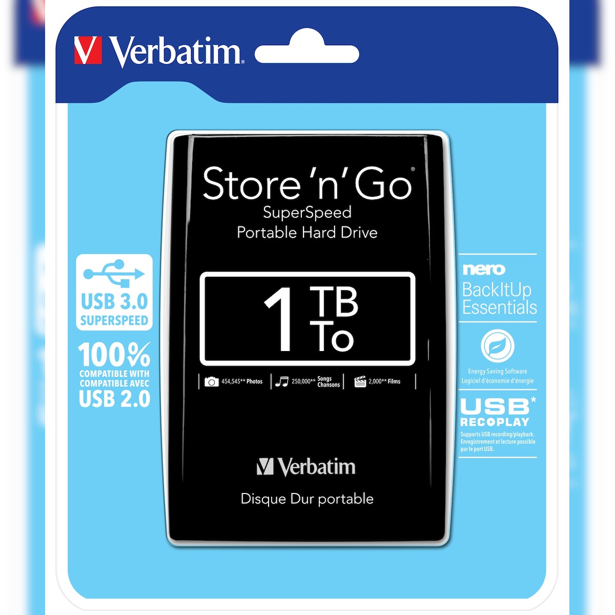 Verbatim Festplatte 1TB USB3.0 53023 Image