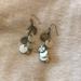 American Eagle Outfitters Jewelry | 3/$10 Aeo White And Silver Dangle Earrings | Color: Silver/White | Size: Os