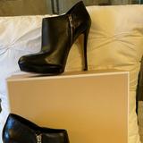 Michael Kors Shoes | Black Leather Heeled Boots | Color: Black | Size: 10