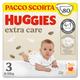 Huggies Extra Care Windeln, Größe 3 (4-9 kg), 2 Packungen mit 40 Windeln