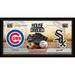 Chicago Cubs vs. White Sox Framed 10" x 20" House Divided Baseball Collage