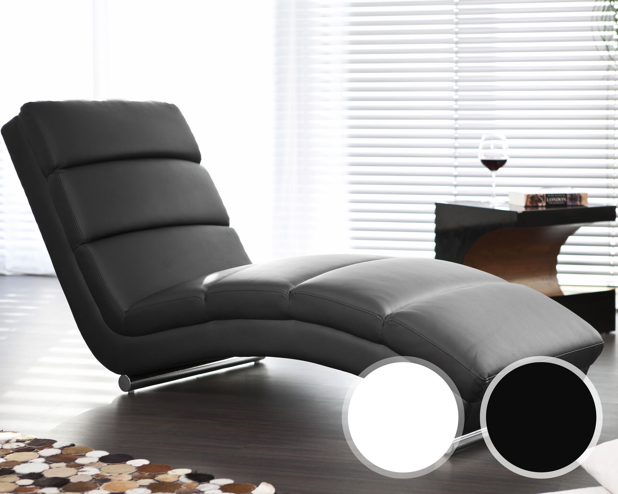 SalesFever »Black&White« Relaxliege schwarz / 60x81x171 cm