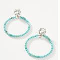 Anthropologie Jewelry | Anthropologie Leigh Hooped Post Earring | Color: Blue | Size: 2”L1.5”W