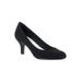 Wide Width Women's Passion Pumps by Easy Street® in Black Suede (Size 8 W)