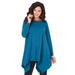 Plus Size Women's Handkerchief Hem Ultimate Tunic by Roaman's in Peacock Teal (Size 4X) Long Shirt