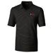 Men's Cutter & Buck Black TOUR Championship Forge Pencil Stripe Polo