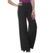 Plus Size Women's Everyday Stretch Knit Wide Leg Pant by Jessica London in Black (Size 30/32) Soft Lightweight Wide-Leg