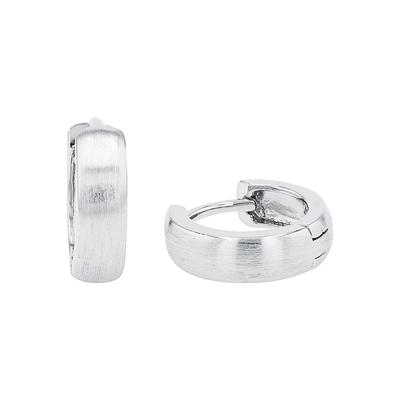 amor - Creolen für Damen und Herren, Unisex, 925 Sterling Silber Ohrringe 1 ct Weiss