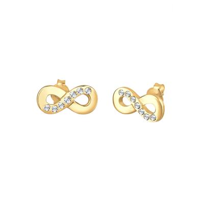 Elli - Infinity Symbol Liebe Kristalle Silber Ohrringe Damen