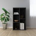 Festnight Book Cabinet/Sideboard Bookcase Display Storage Shelving Unit Black 50x25x80 cm Chipboard