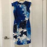 Zara Dresses | Abstract Pattern Shift Dress. Soft Yet Structured! | Color: Blue | Size: Xs