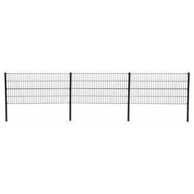 Doppelstabmattenzaun Gitterzaun Drahtgitter 80 cm ral 7016 Gartenzaun Stabmatten Image