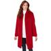 Plus Size Women's A-Line Driving Coat by Roaman's in Deep Crimson (Size 14/16) Wool Coat