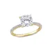 Belk & Co Lab Created 2 Ct. T.w. Moissanite And 1/10 Ct. T.w. Diamond Solitaire Engagement Ring In 14K Yellow Gold, 7