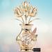 Matashi Crystal Flower Sculpture Metal in Yellow | 3.75 H x 1.25 W x 2.25 D in | Wayfair MTW11892