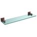 Orren Ellis Haranu Bracket Wall Shelf Glass/Metal in Brown | 2 H x 16 W x 5.7 D in | Wayfair 127154E0197744ABA9DE23733478919C