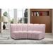 Wade Logan® Akvile 83" Velvet Armless Modular Sofa Velvet in Pink | 33 H x 83 W x 41 D in | Wayfair 080351D19AAB4472894F9685D56A80E2